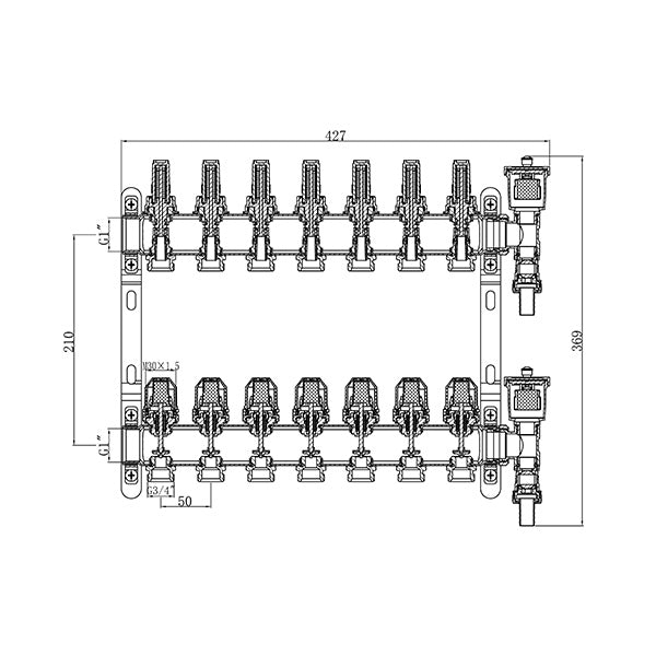 Collecteur inox plancher chauffant
