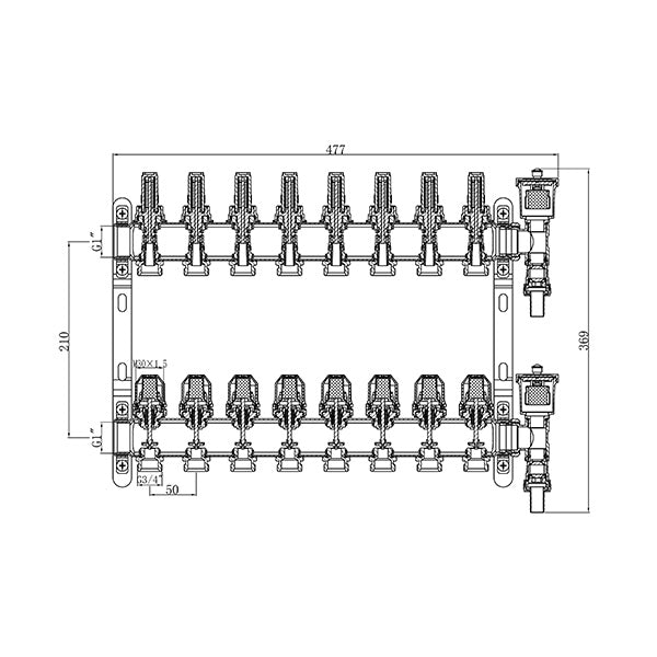 Collecteur inox plancher chauffant