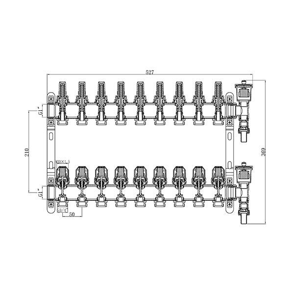 Collecteur inox plancher chauffant