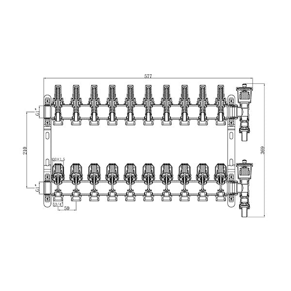 Collecteur inox plancher chauffant