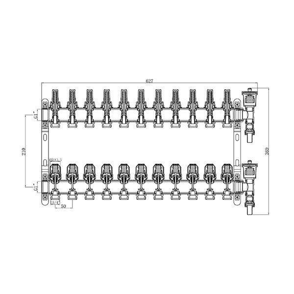 Collecteur inox plancher chauffant