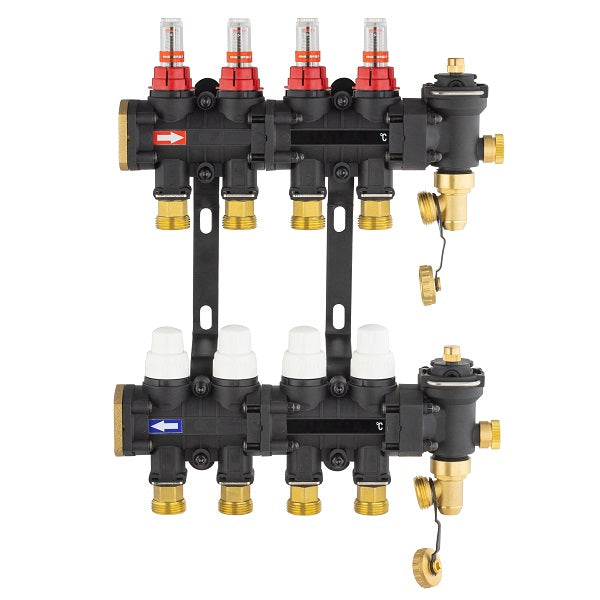 Collecteur plancher chauffant / rafraichissant 4 départs