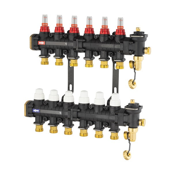 Collecteur plancher chauffant / rafraichissant 6 départs