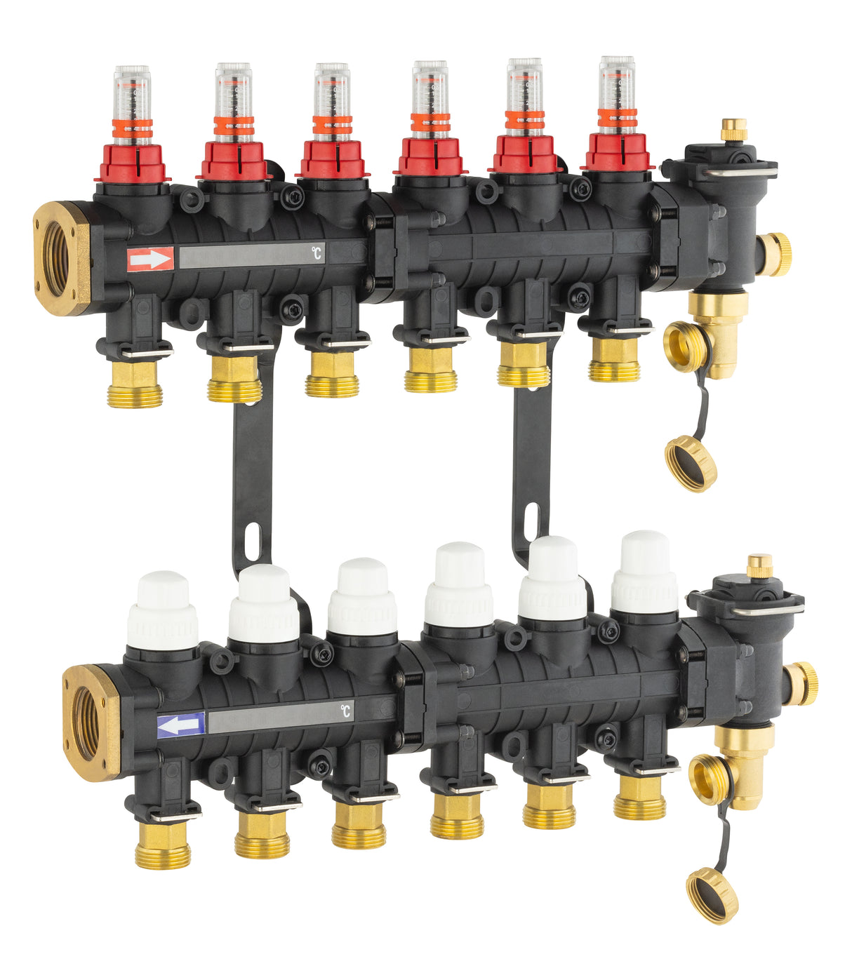 Collecteur en polyamide plancher chauffant rafraichissant