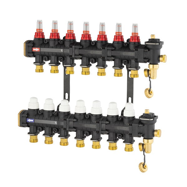 Collecteur plancher chauffant / rafraichissant 7 départs