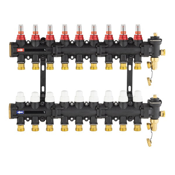 Collecteur plancher chauffant / rafraichissant 9 départs