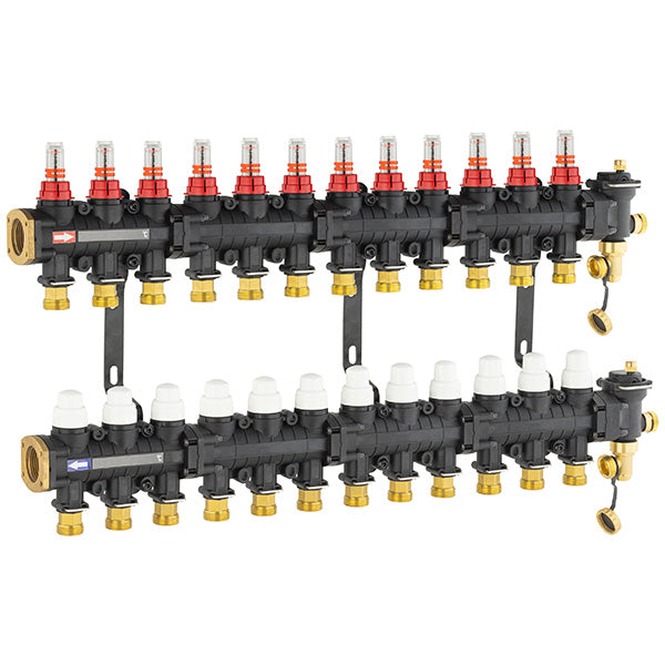 Collecteur plancher chauffant / rafraichissant 12 circuits