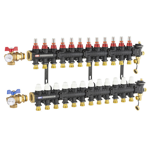 Collecteur plancher chauffant / rafraichissant 12 circuits