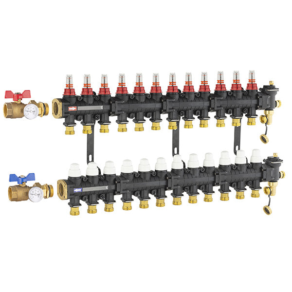 Collecteur plancher chauffant / rafraichissant 12 circuits