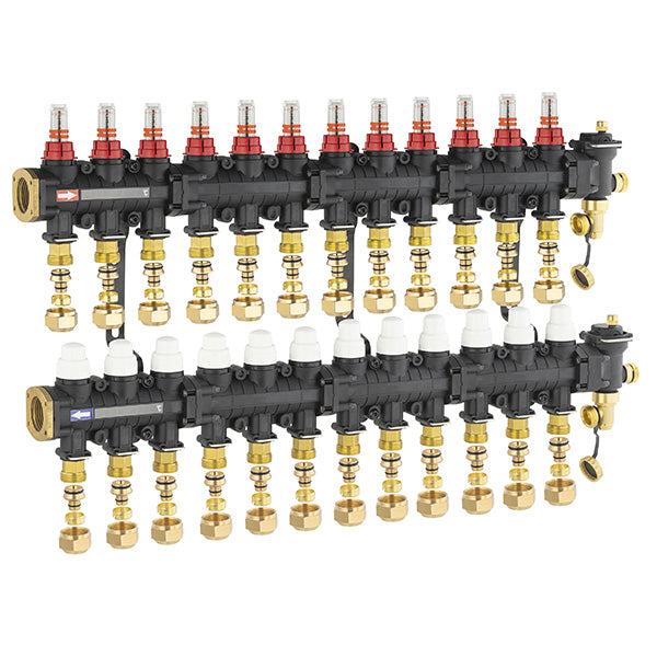 Collecteur plancher chauffant / rafraichissant 12 circuits