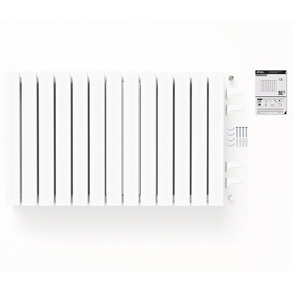 Radiateur horizontal double blanc NYTIA