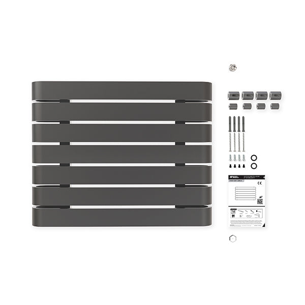 Radiateur horizontal anthracite LEMINA
