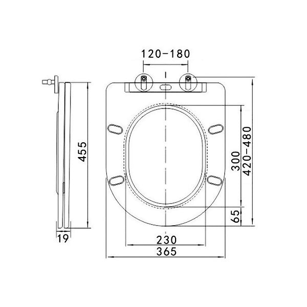Abattant WC thermodur ultra fin taupe