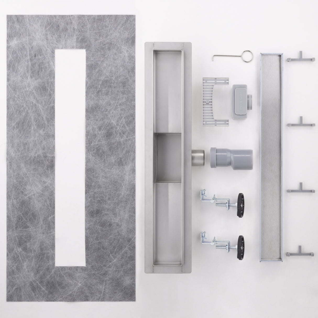 Caniveau de douche noir Italienne à carreler