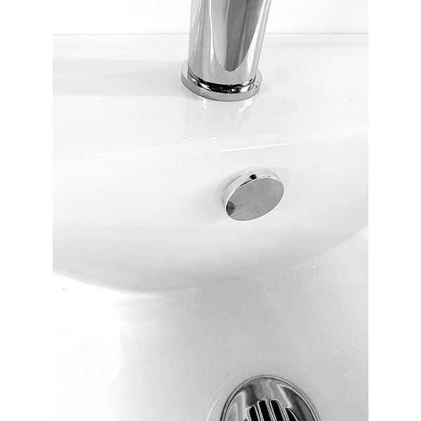 Enjoliveur de trop-plein de lavabo D23 à 30 mm chromé