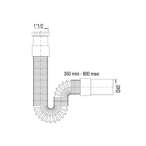 Flexible de vidange évier dimensions