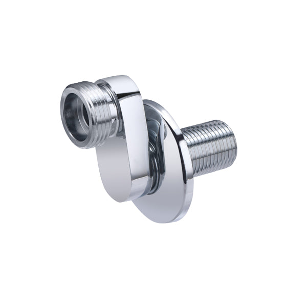 Paire de raccords excentrés 25 mm mâle 15x21 mâle 20x27 + rosaces chromées