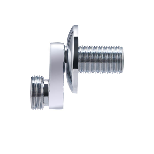 Paire de raccords excentrés 25 mm mâle 15x21 mâle 20x27 + rosaces chromées