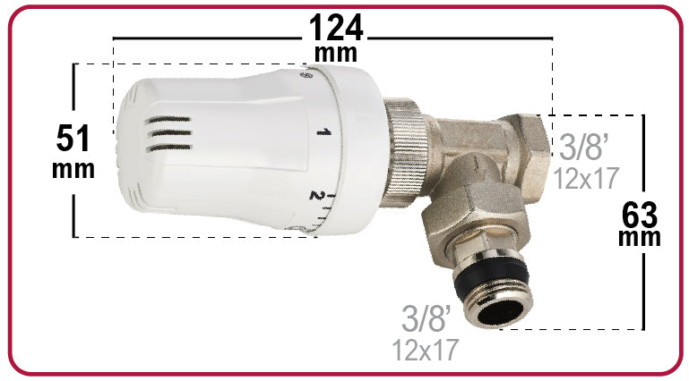 Dimension Robinet Thermostatique de Radiateur