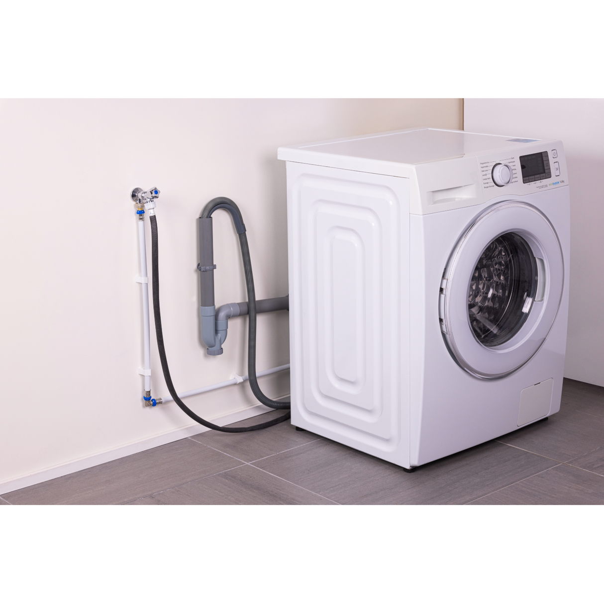 Kit Applique Murale Ecrou Libre + Robinet Machine à Laver installation