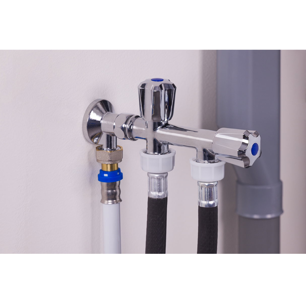 Robinet Double en Ligne Machine à Laver installation