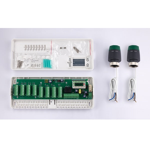 Kit boitier + servomoteurs pour collecteur plancher chauffant