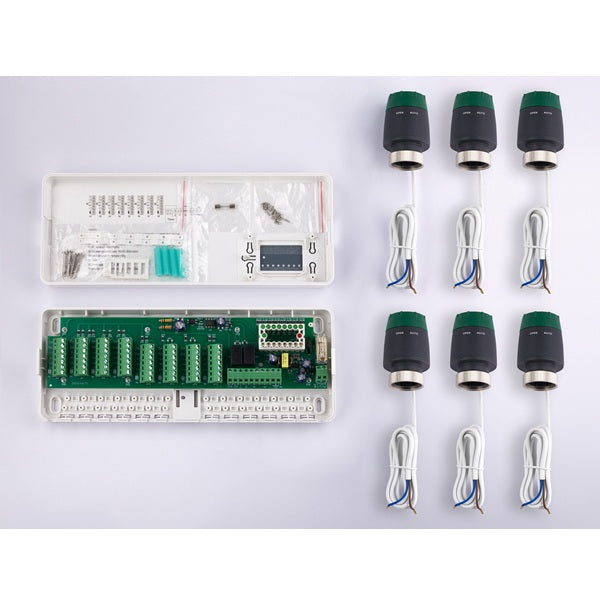 Kit boitier + servomoteurs pour collecteur plancher chauffant