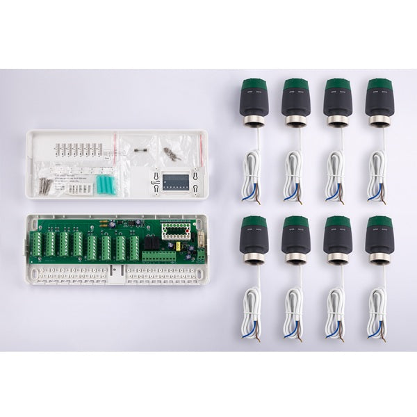 Kit boitier + servomoteurs pour collecteur plancher chauffant