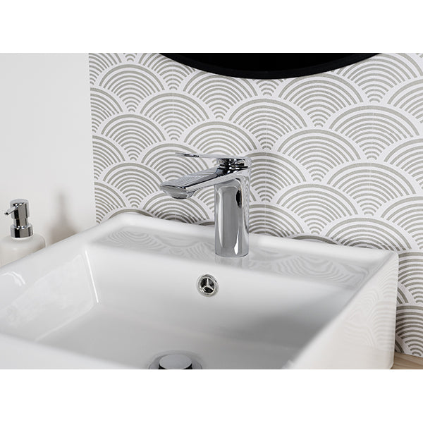 Mitigeur lavabo salle de bain chrome moderne