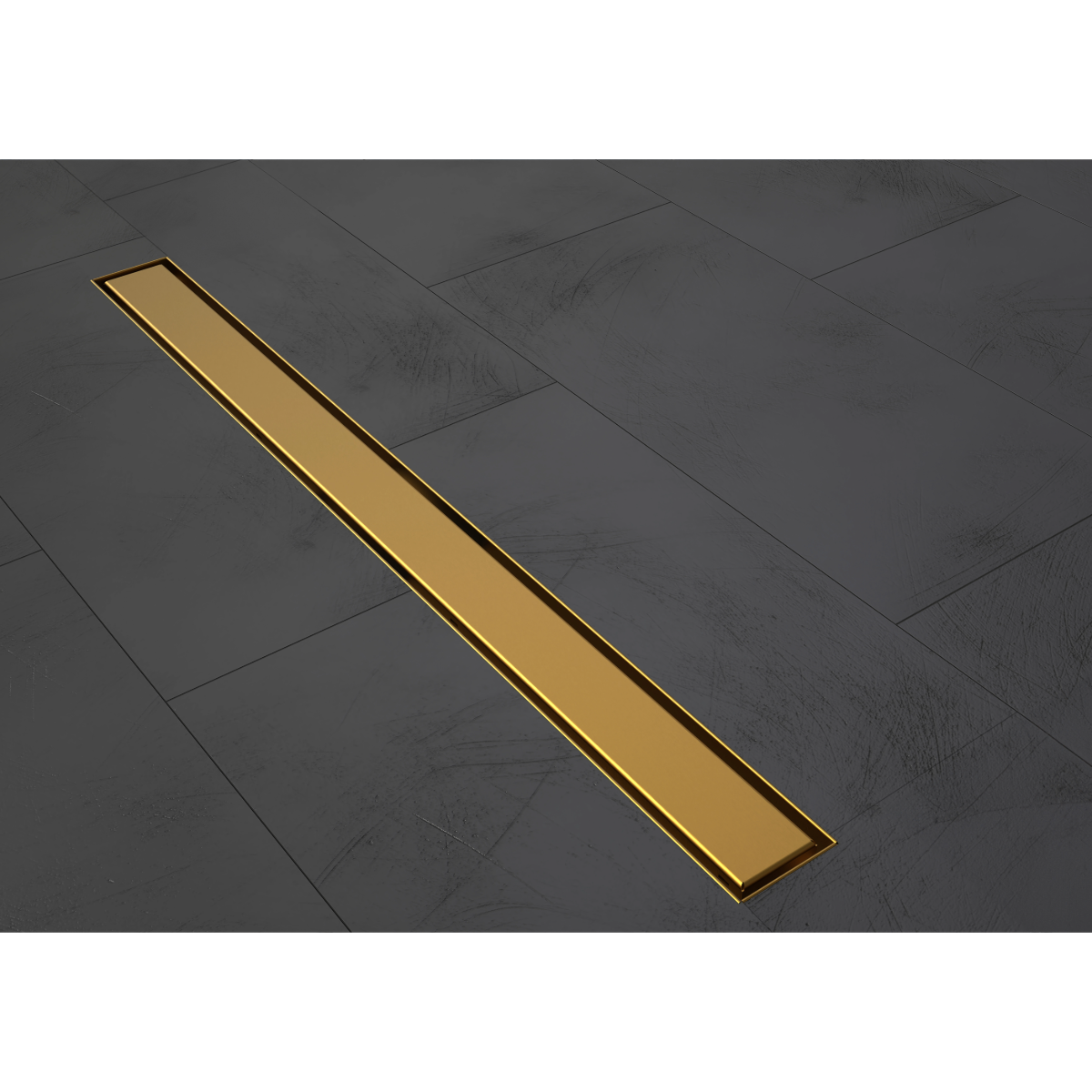 Caniveau de douche doré Italienne à carreler