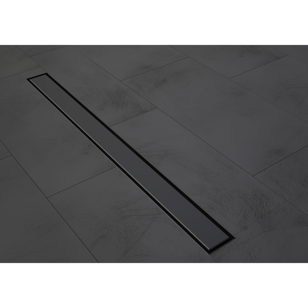 Caniveau de douche noir Italienne à carreler