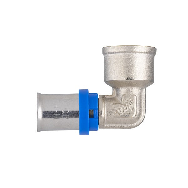 Raccord multicouche à sertir coude femelle Ø16 - femelle 1/2 (15x21)
