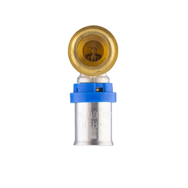 Raccord multicouche à sertir coude mâle Ø16 - mâle 1/2 (15x21)