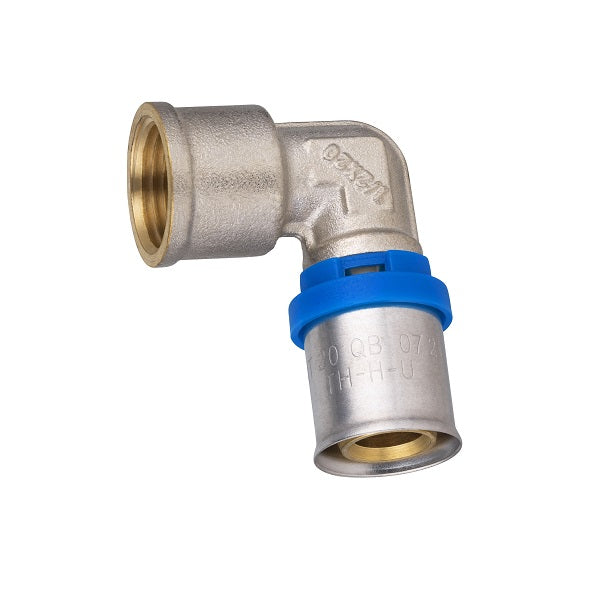 Raccord multicouche à sertir coude femelle Ø20 - femelle 1/2 (15x21)