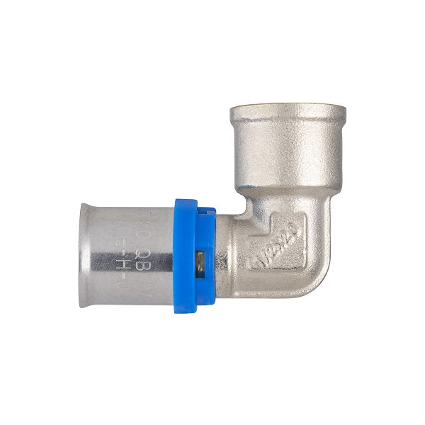 Raccord multicouche à sertir coude femelle Ø20 - femelle 1/2 (15x21)
