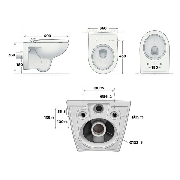 Kit WC suspendu