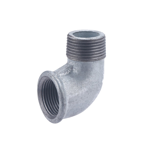 Raccord galva coude mâle femelle