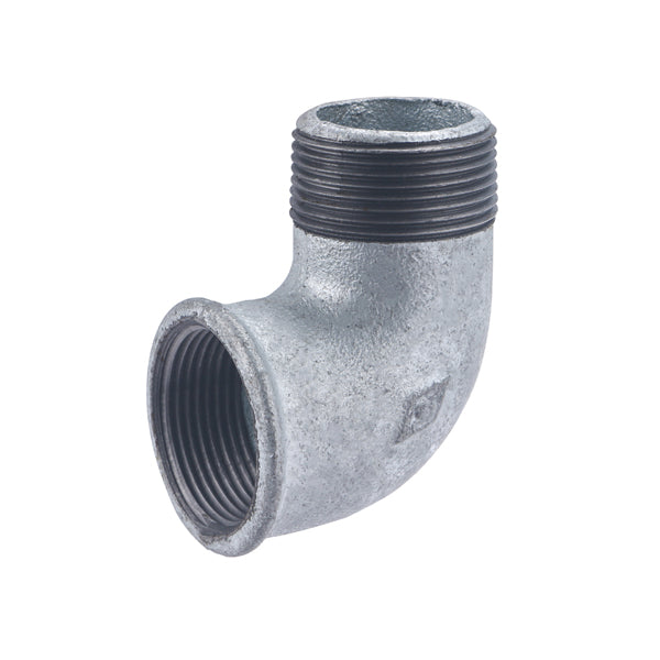 Raccord galva coude mâle femelle