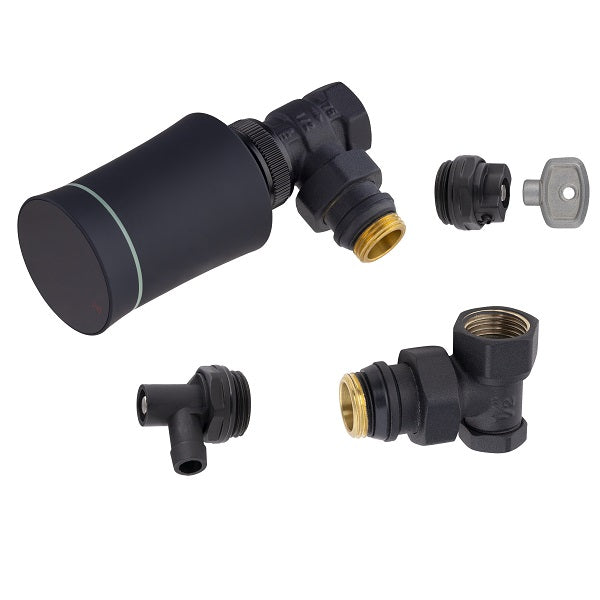 Robinet de radiateur connecté noire