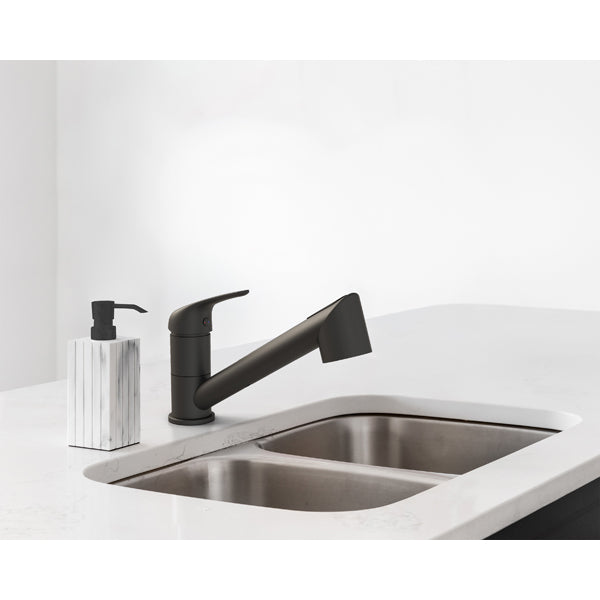 Mitigeur cuisine avec douchette extractible noir