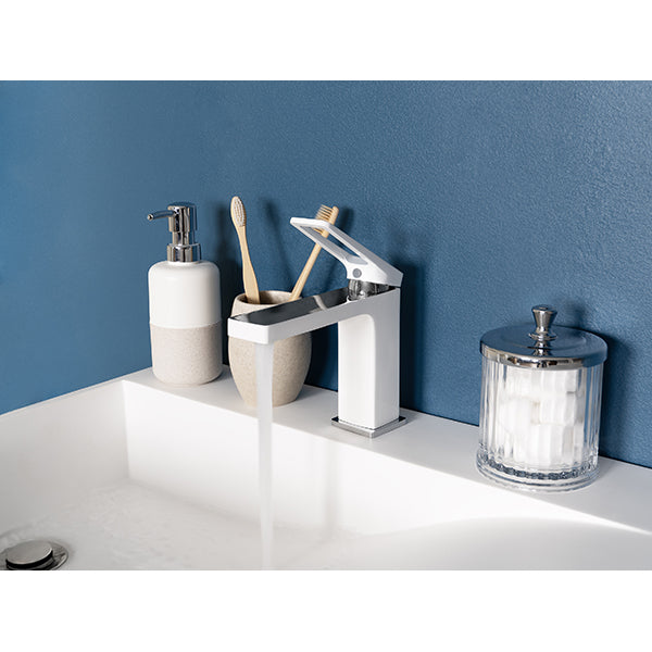 Mitigeur de Lavabo Chromé / Blanc ORIAN ambiance