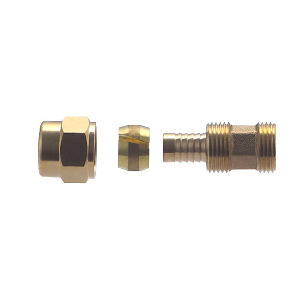 Raccord PER à Compression Mâle Ø12 - mâle 3/8 (12x17) décomposition