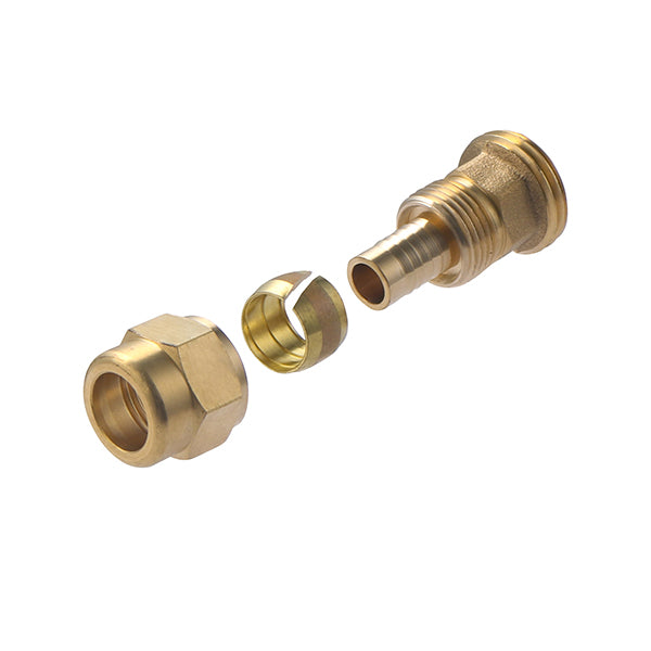 Raccord PER à Compression Mâle Ø12 - mâle 1/2 (15x21) décomposition
