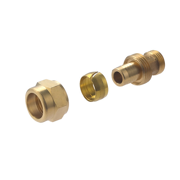 Raccord PER à Compression Mâle Ø16 - mâle 3/8 (12x17) décomposition