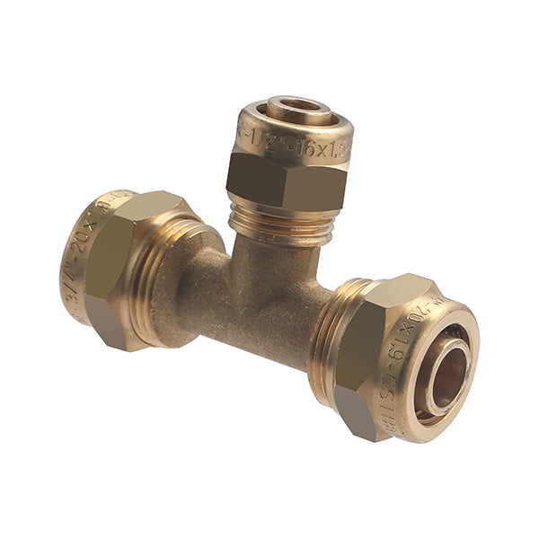 Raccord PER à Compression Té Réduit Ø20-16-20