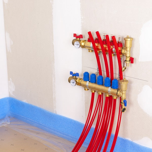 Collecteur plancher chauffant avec tube PER BAO Ø16
