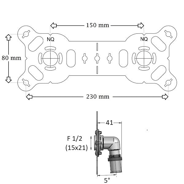 Dimension Platine Sécable Double Multicouche à Sertir dimensions
