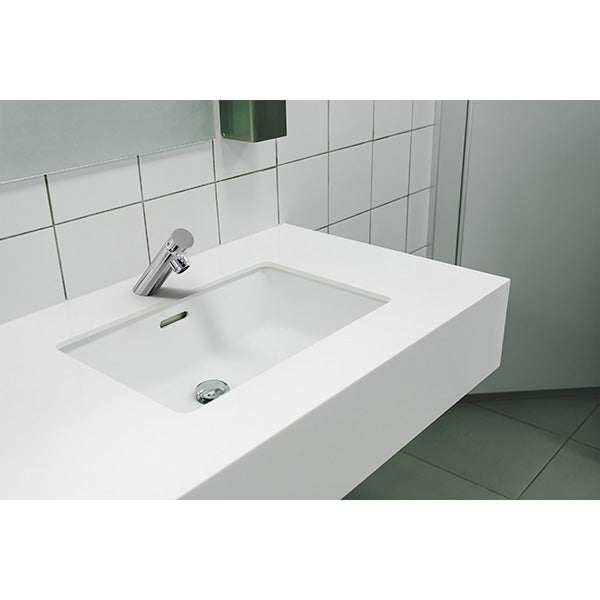 Robinet poussoir temporisé lavabo installation sur plan