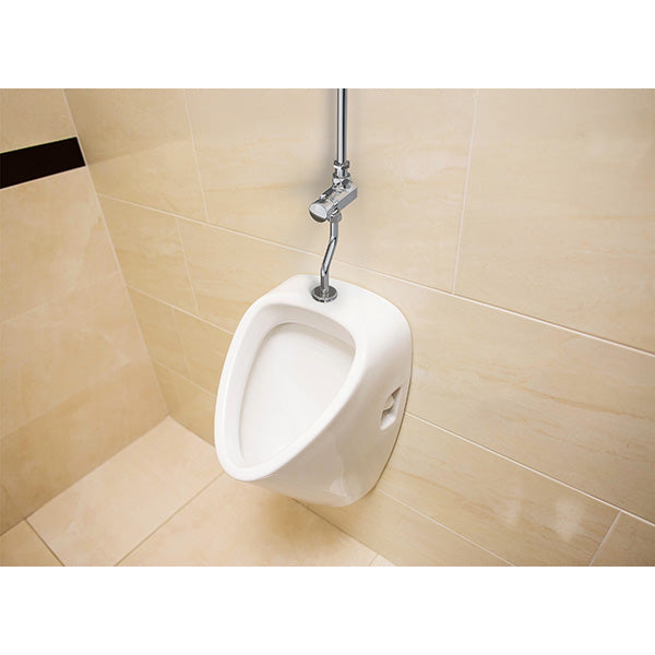 Robinet poussoir temporisé d'urinoir installation apparente