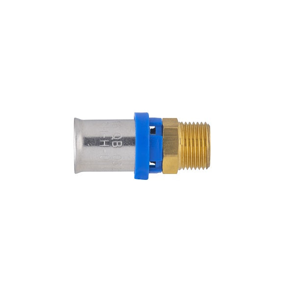Raccord multicouche à sertir mâle Ø16 - mâle 3/8 (12x17)